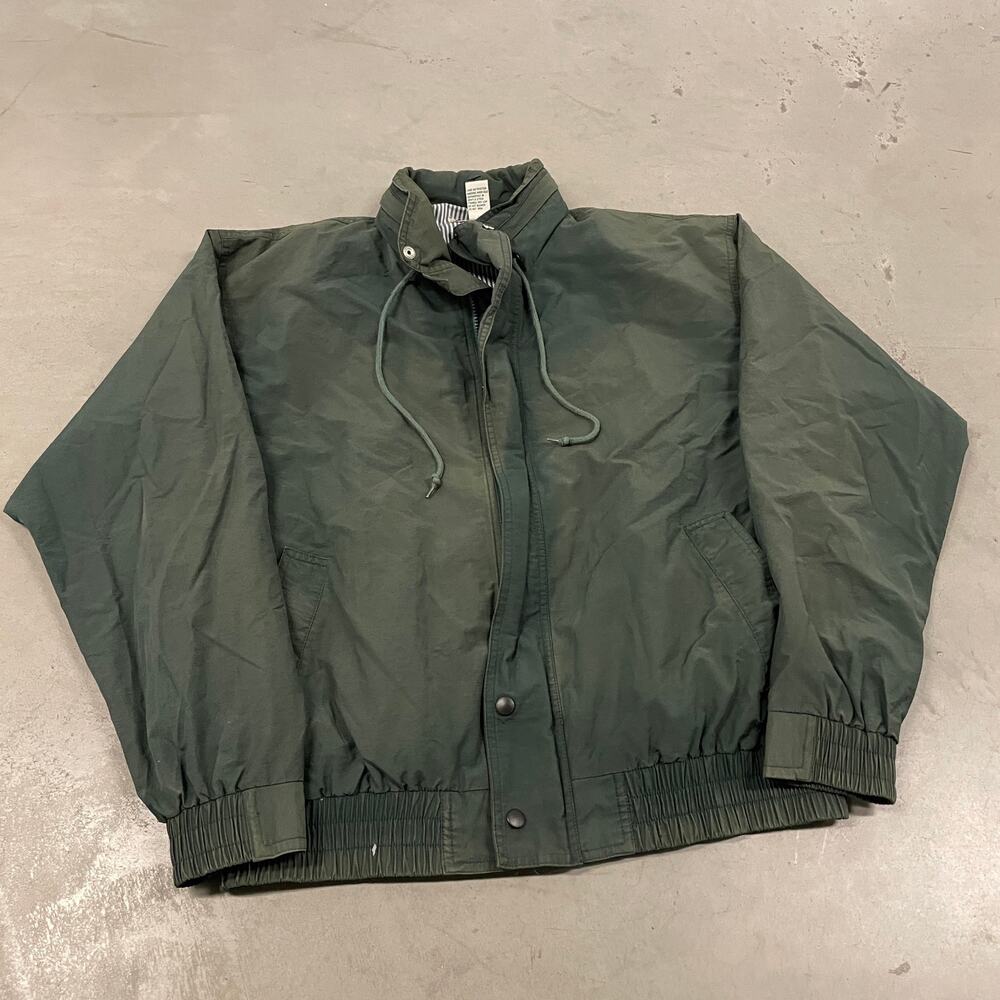 vintage 90s green sunfaded duckster bomber jacket